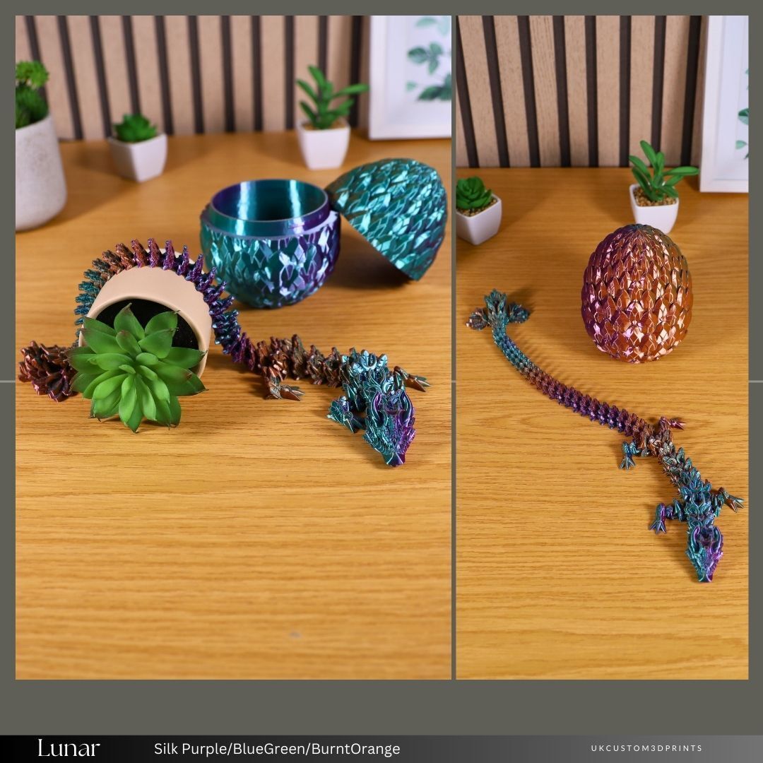 3D Printed Lunar Dragon And Egg