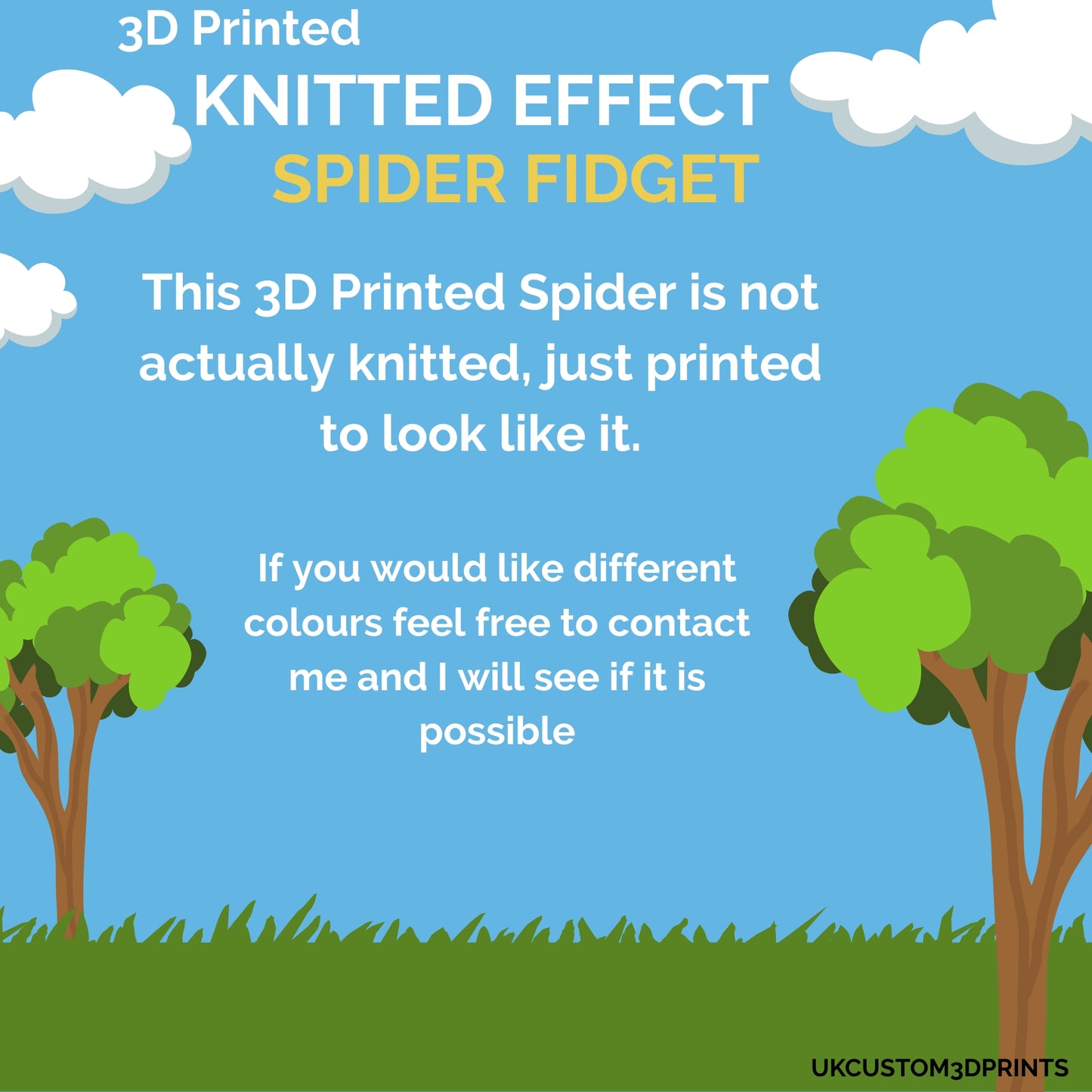 3D Printed Knitted Effect Spider Fidget