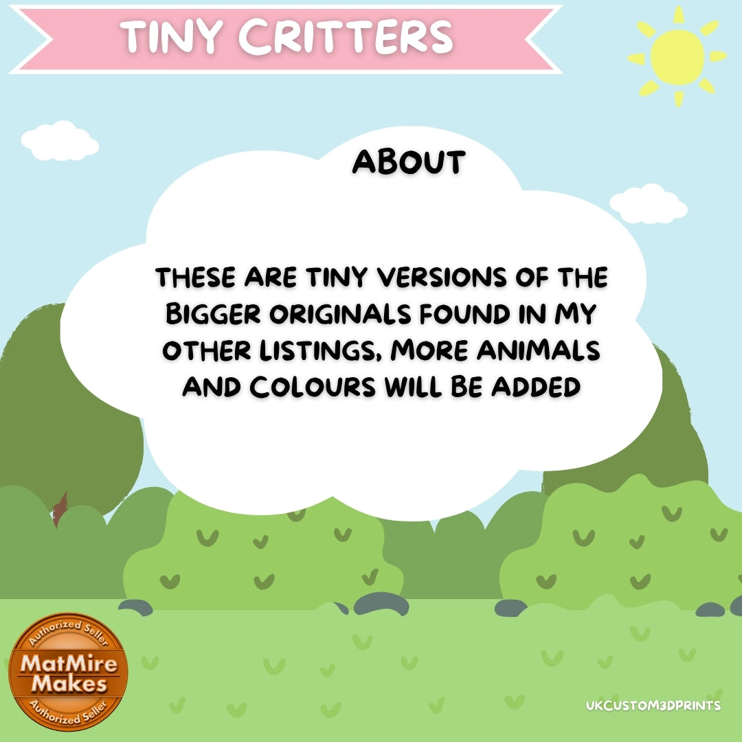 Tiny Critters Animal Fidgets - 3D Printed