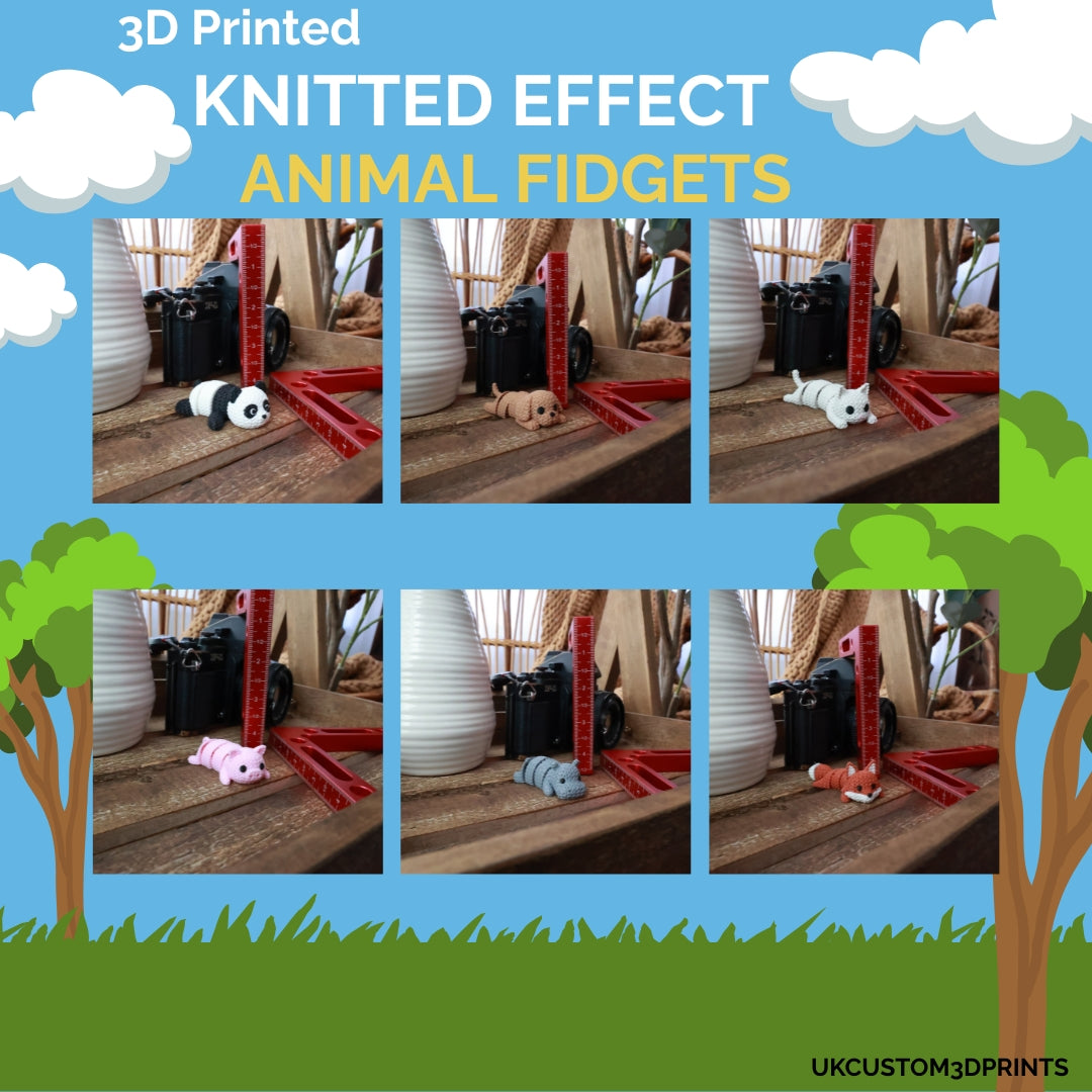 3D Printed Knitted Effect Animal Fidgets