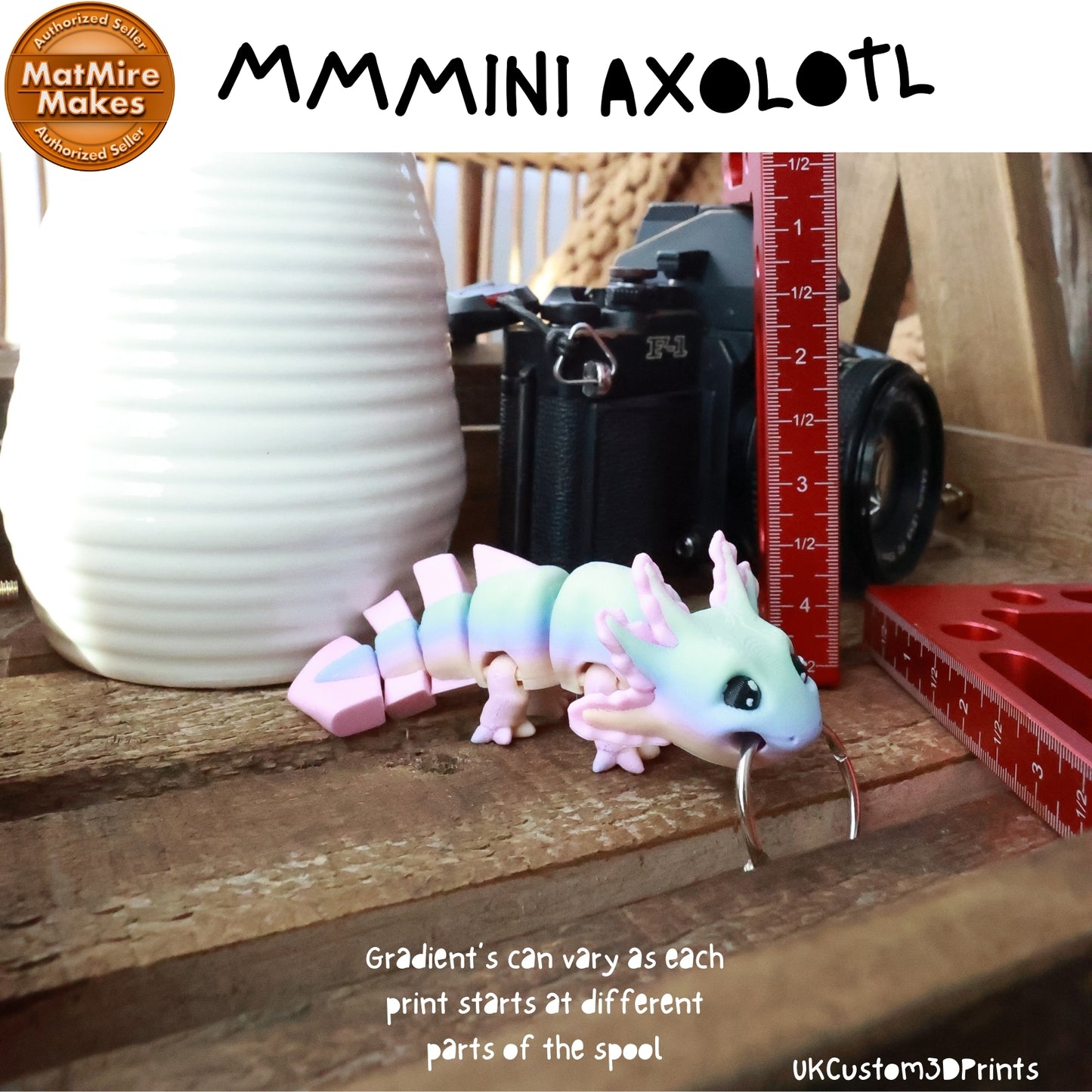 MMMini Axolotl Fidget - Optional Keychain