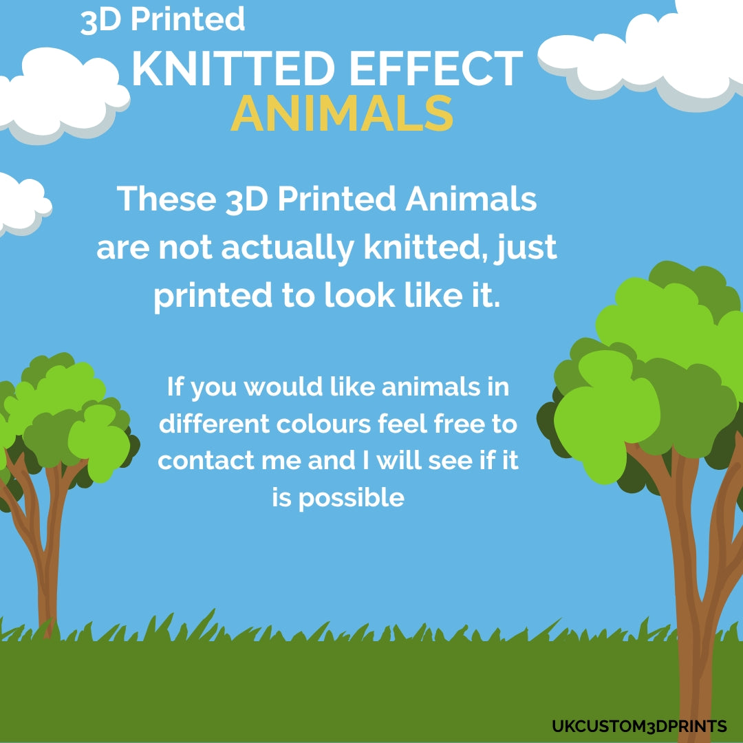 3D Printed Knitted Effect Animal Fidgets
