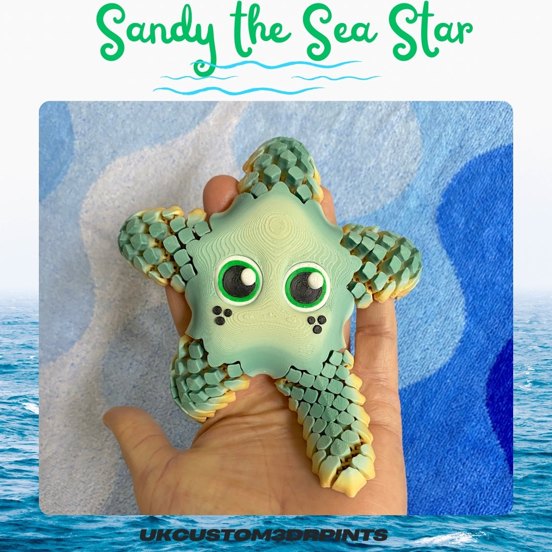 Sandy the Sea Star - 3D Printed Articulated Fidget