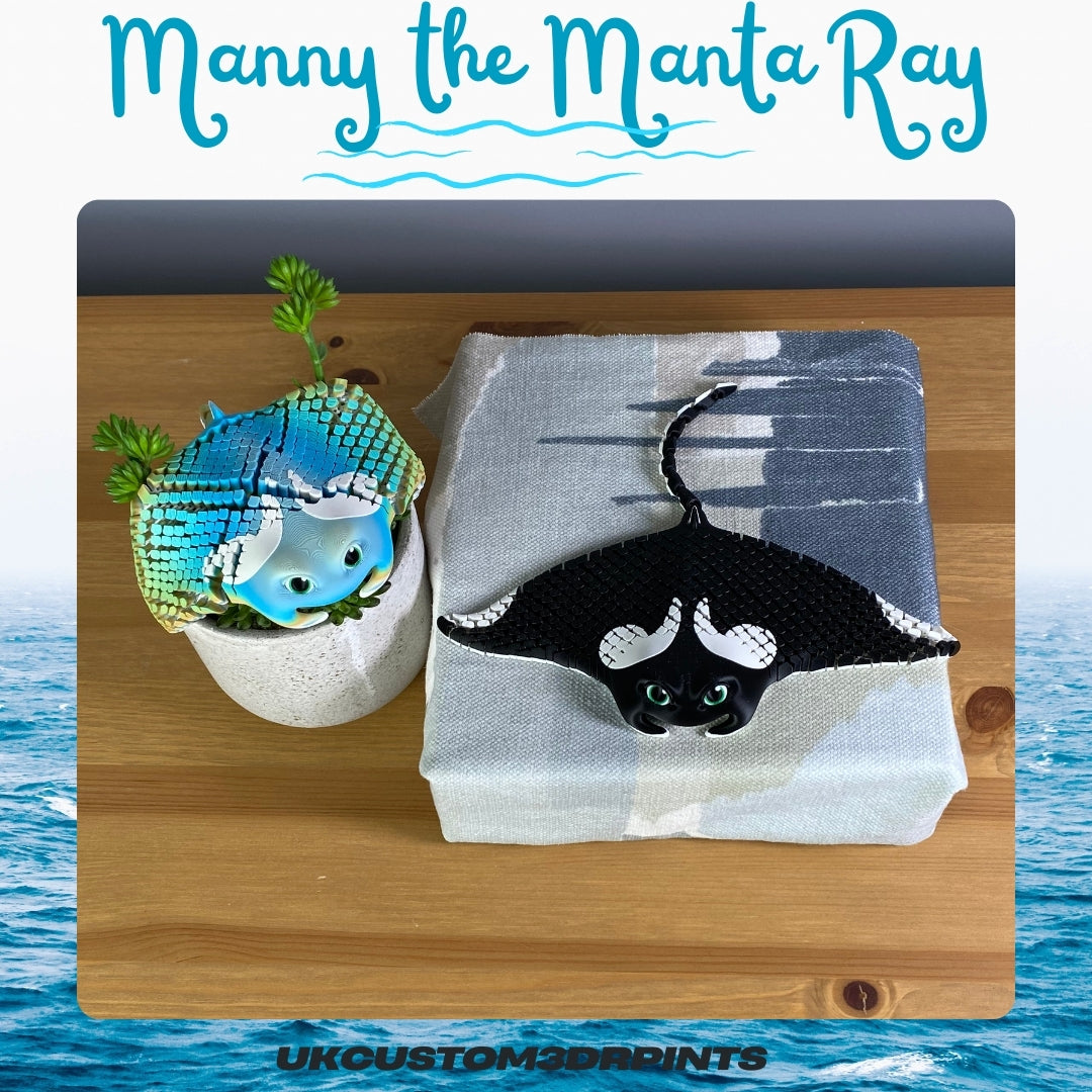 Manny the Manta Ray - 3D Printed Articulated Fidget