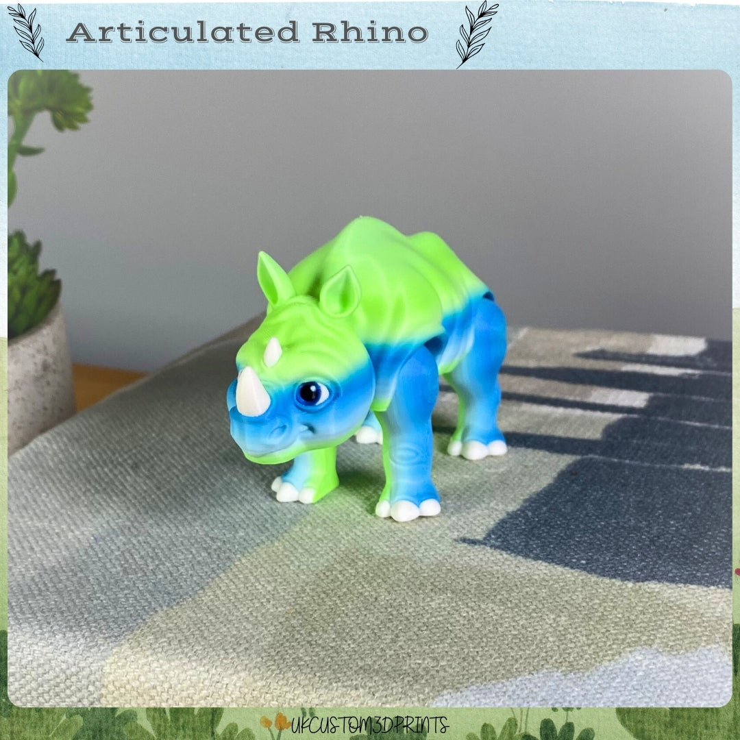 3D Printed - Articulated Rhino Fidget