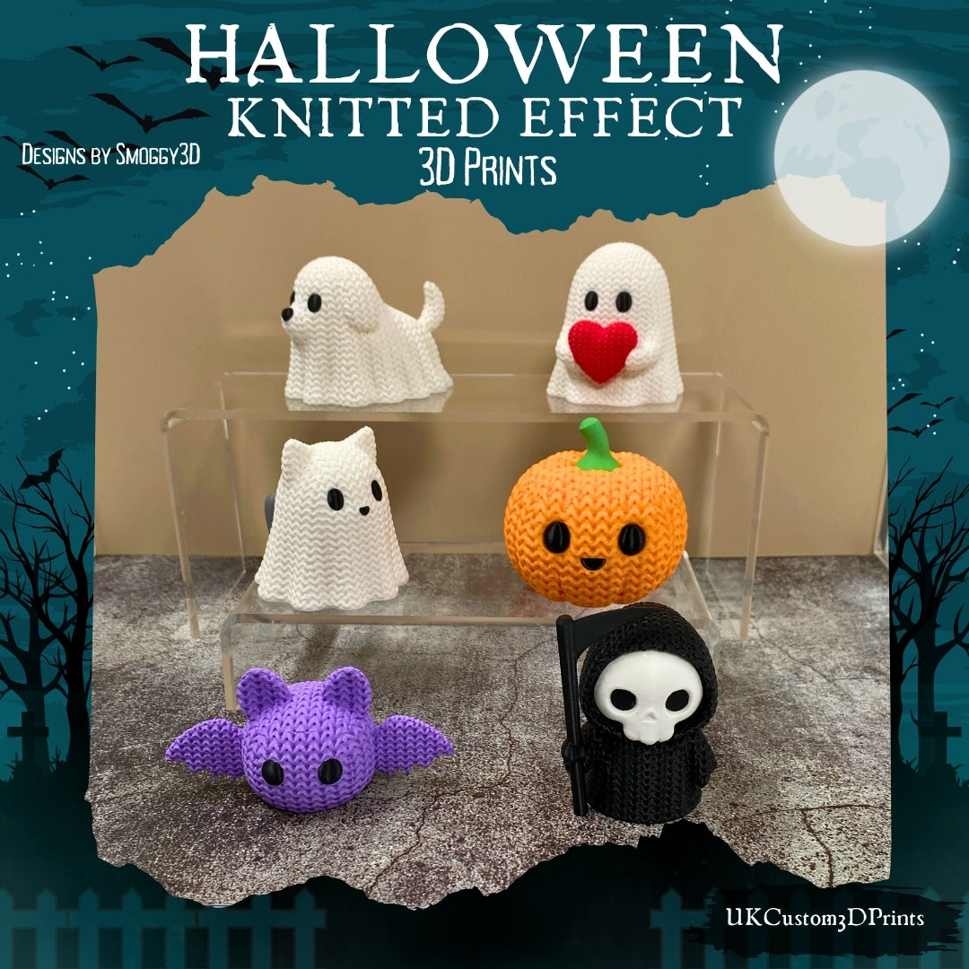 3D Printed Halloween Knitted Effect - Ornaments