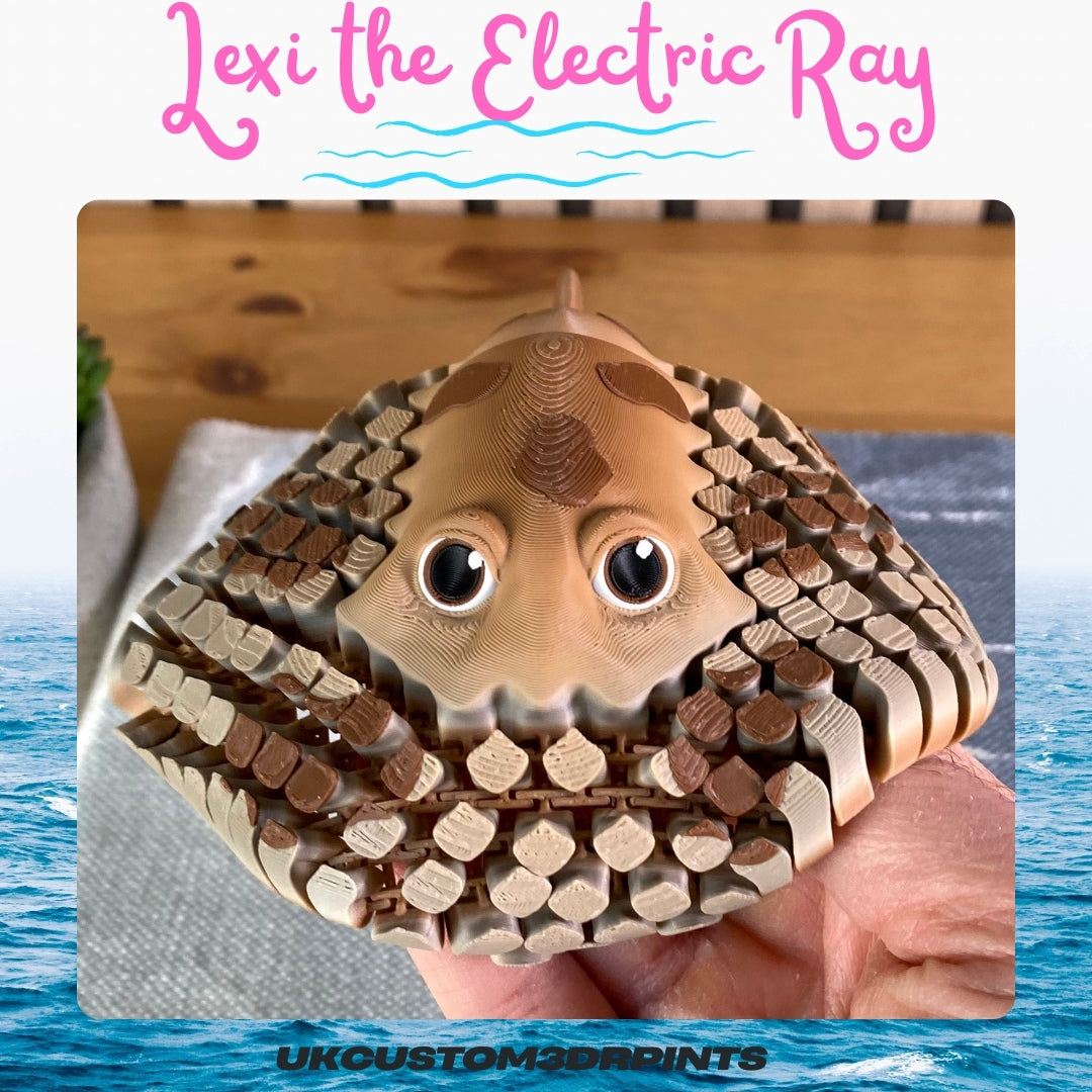Lexi the Electric Ray - 3D Printed Articulated Fidget