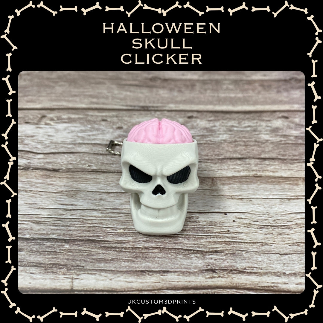 3D Printed Halloween Skull Clicker