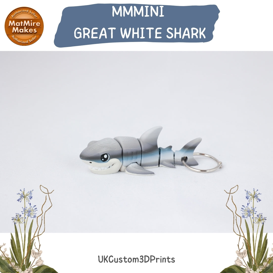 MMMini Great White Shark Fidget - Optional Keychain