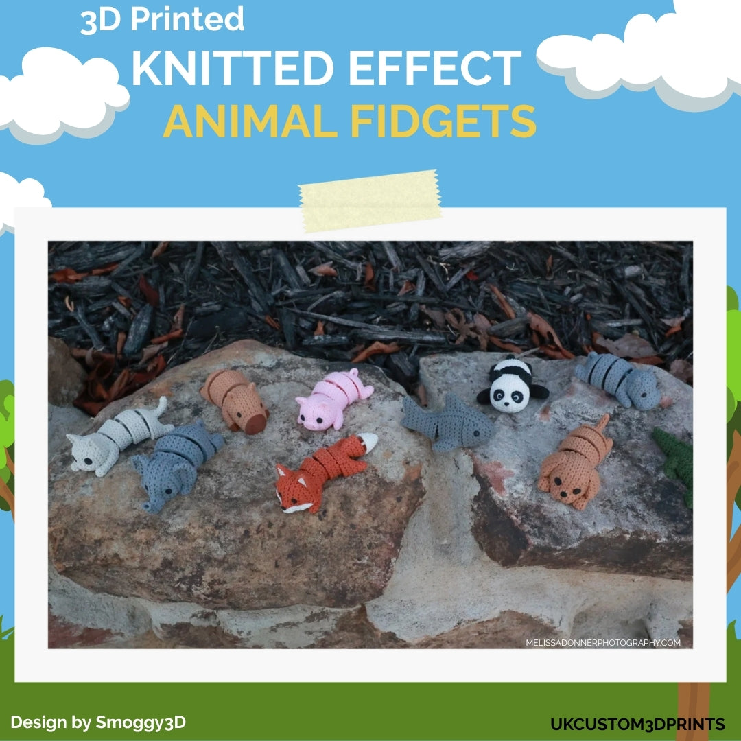 3D Printed Knitted Effect Animal Fidgets