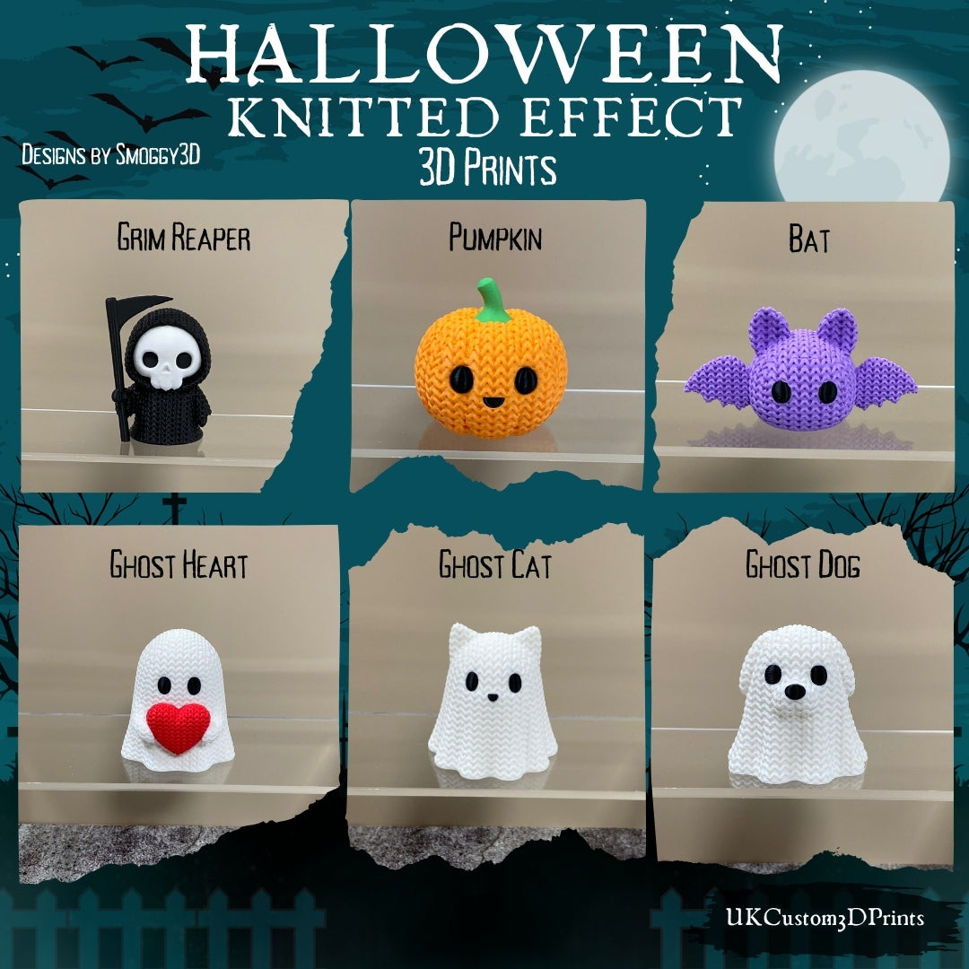3D Printed Halloween Knitted Effect - Ornaments