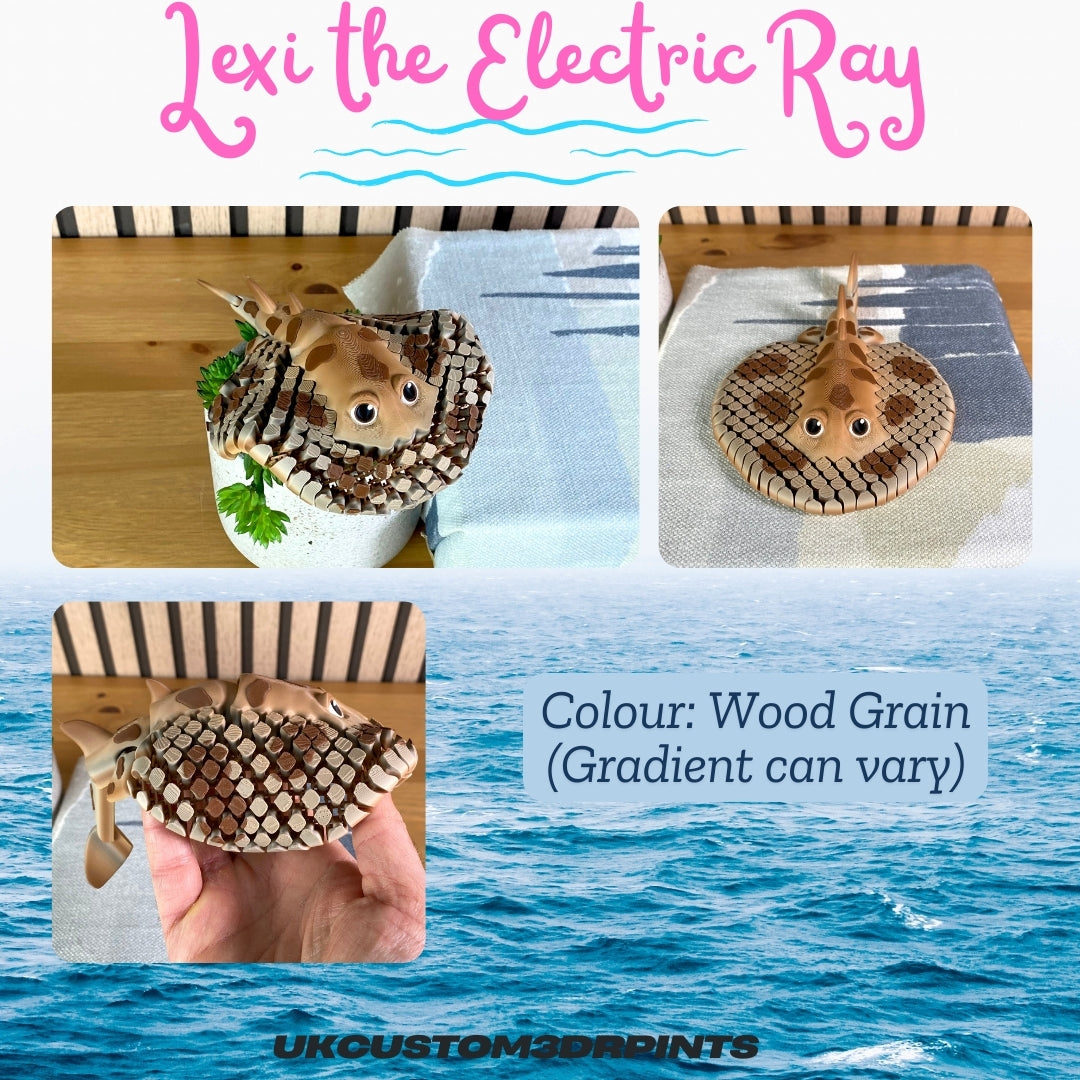Lexi the Electric Ray - 3D Printed Articulated Fidget