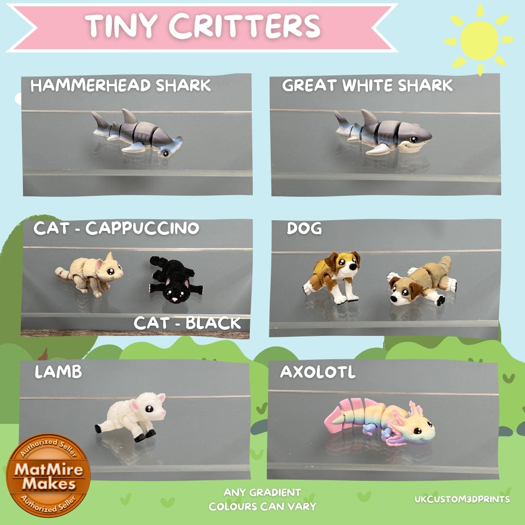 Tiny Critters Animal Fidgets - 3D Printed