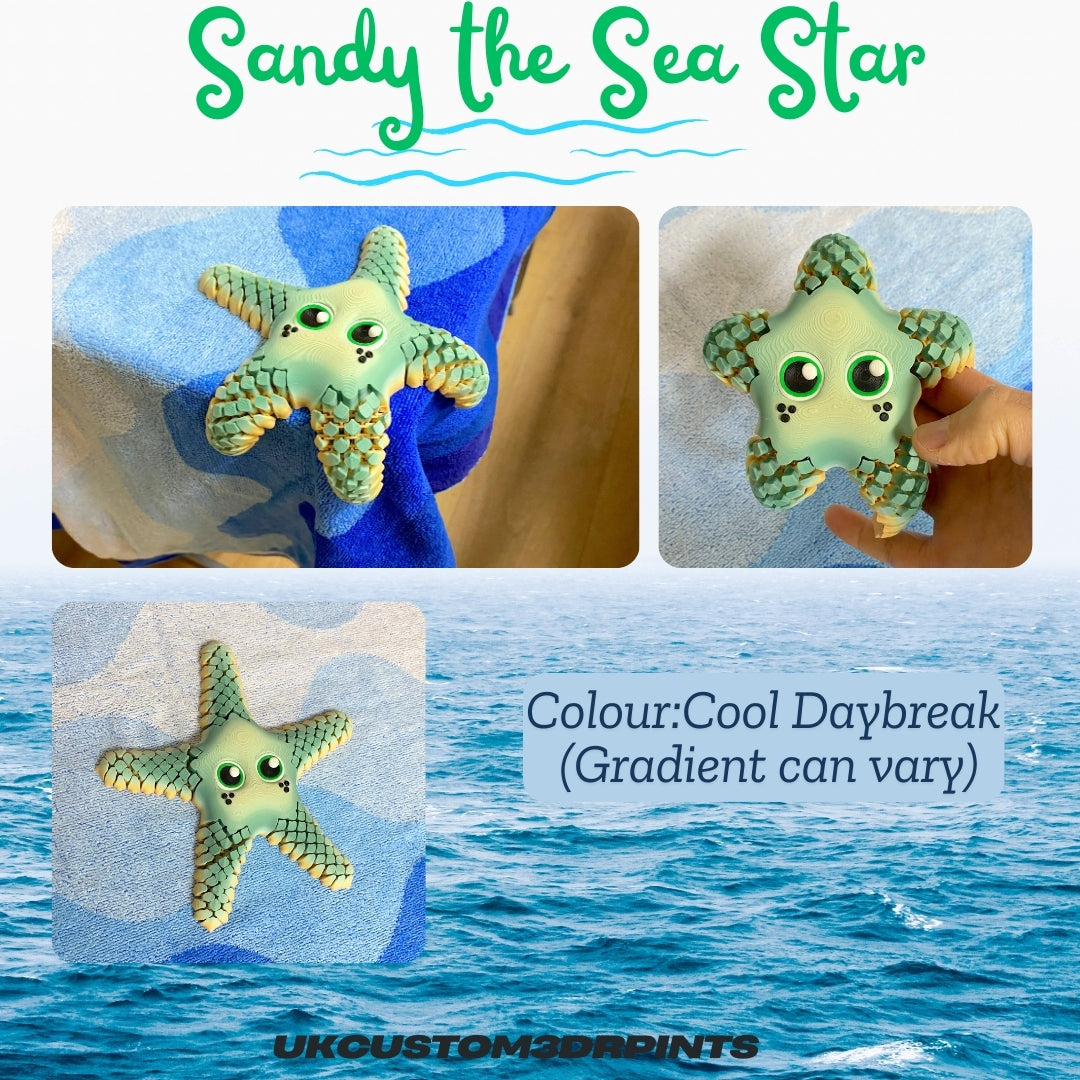 Sandy the Sea Star - 3D Printed Articulated Fidget