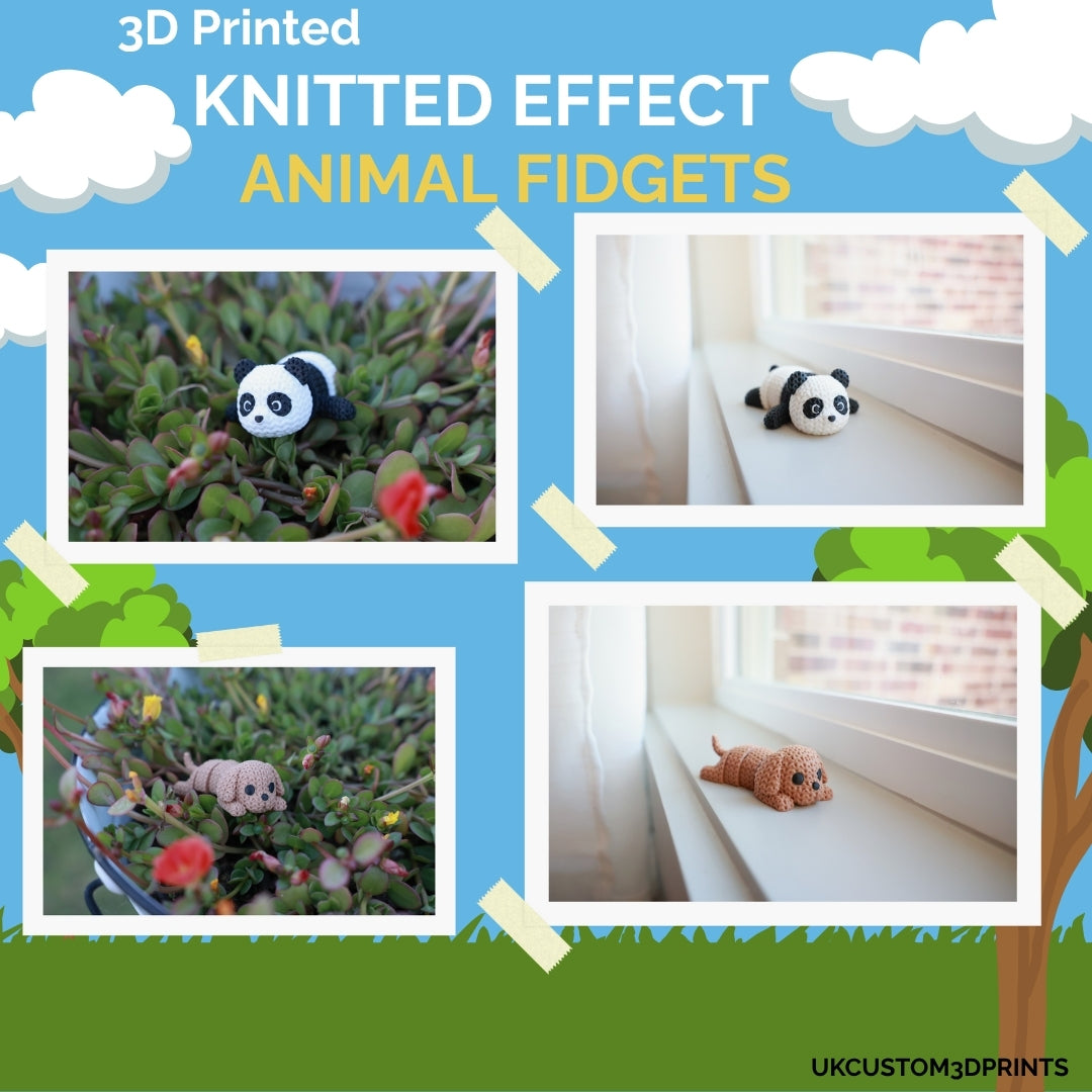 3D Printed Knitted Effect Animal Fidgets