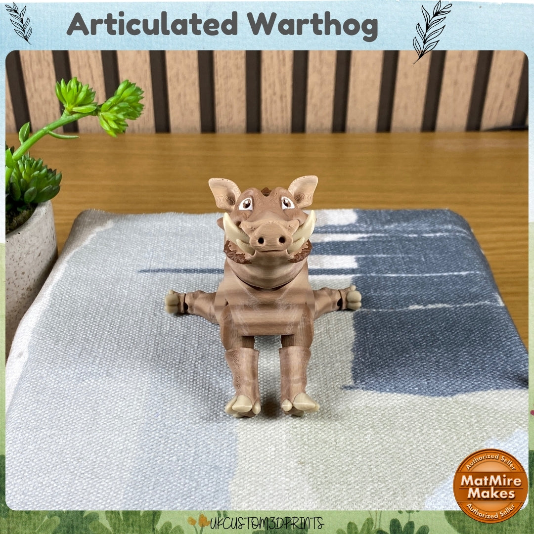 3D Printed - Articulated Warthog