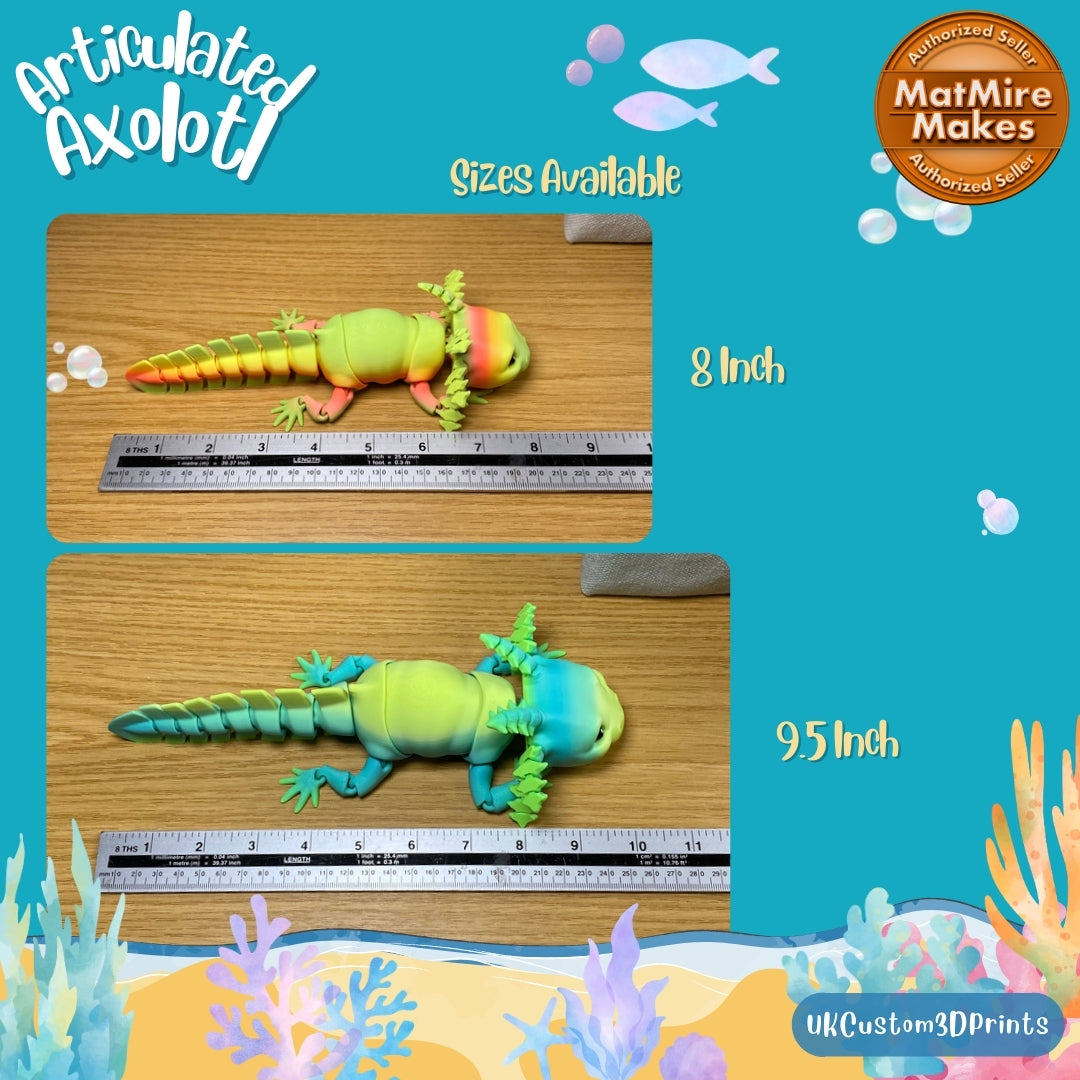 3D Printed Axolotl - Articulated - Fidget Gift