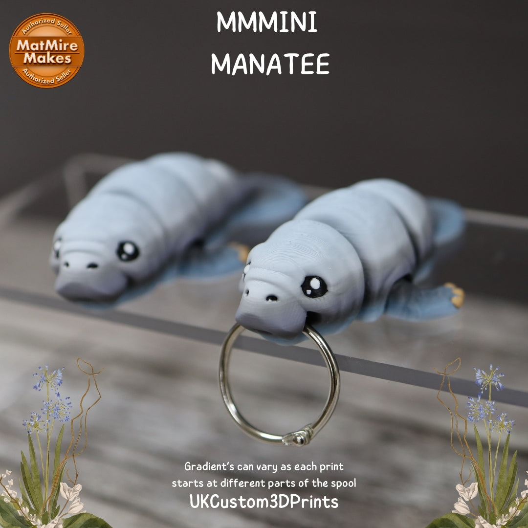 MMMini Manatee Fidget - Optional Keychain