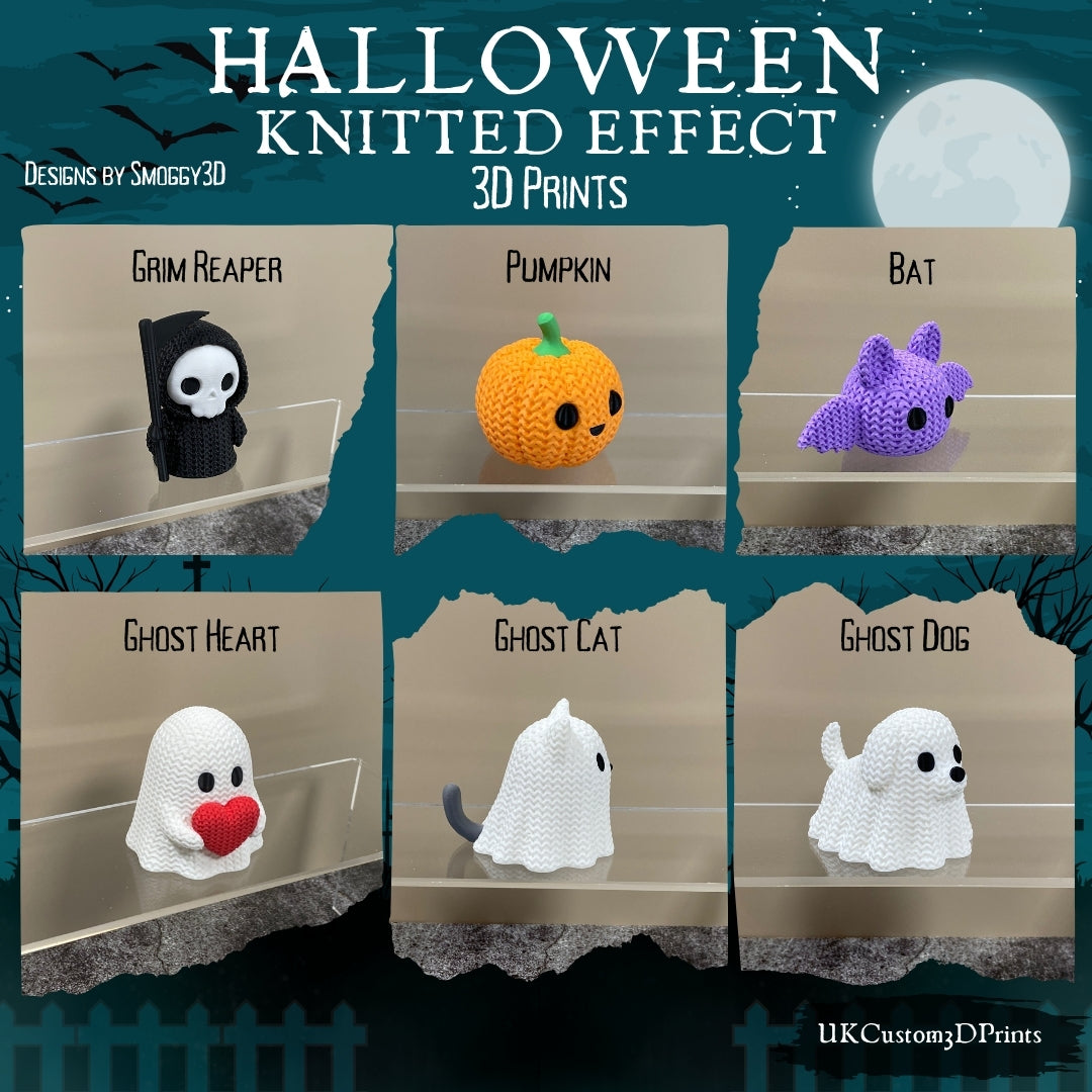 3D Printed Halloween Knitted Effect - Ornaments