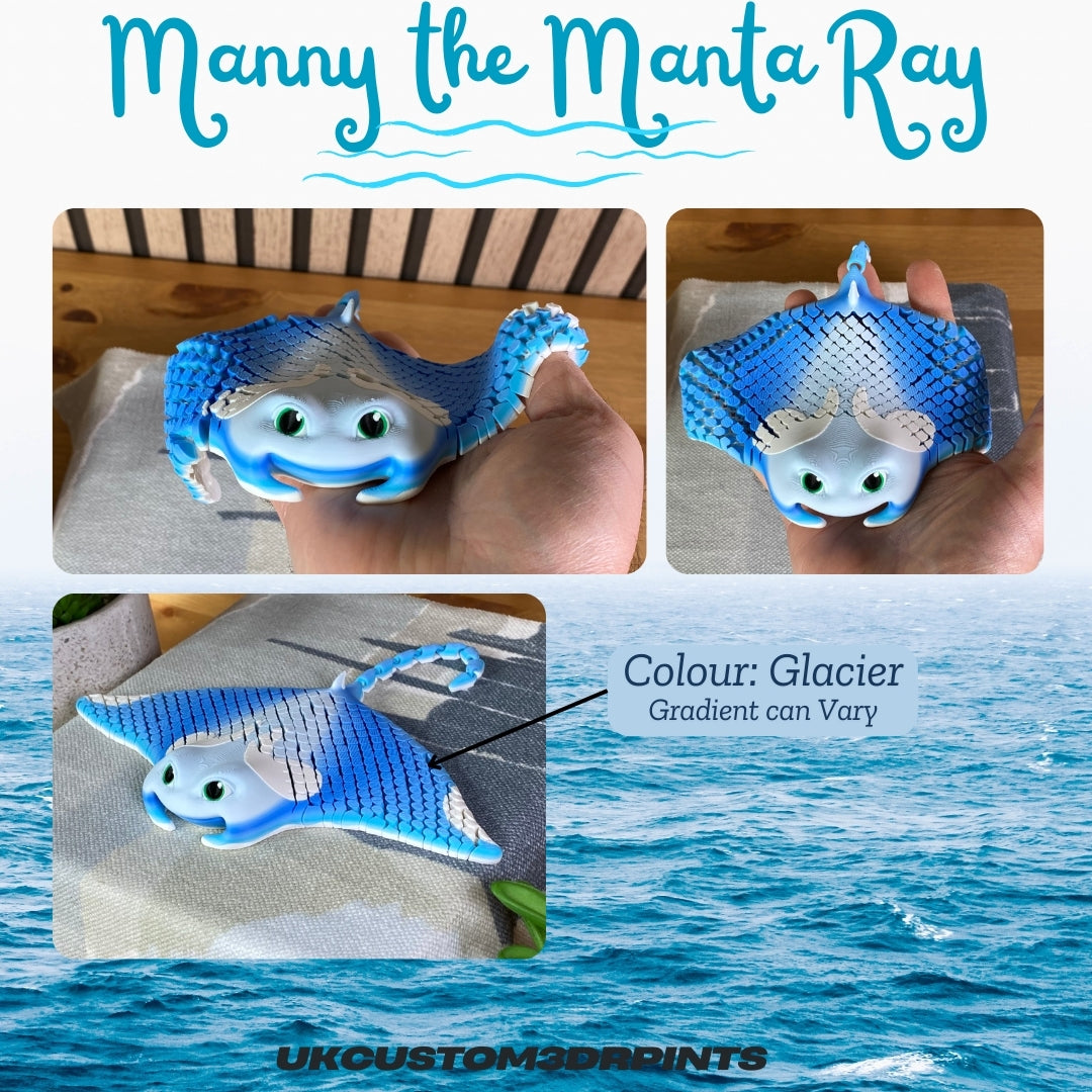 Manny the Manta Ray - 3D Printed Articulated Fidget