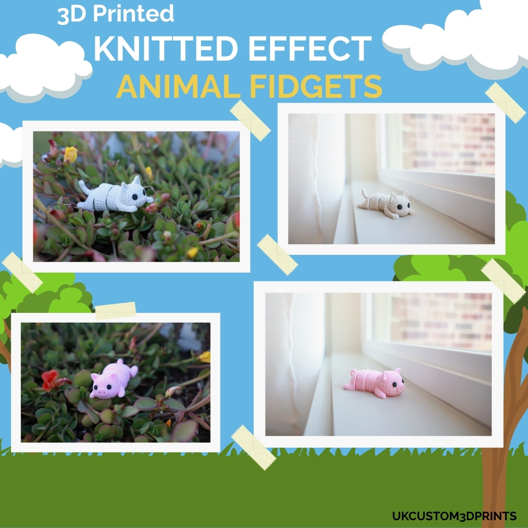 3D Printed Knitted Effect Animal Fidgets