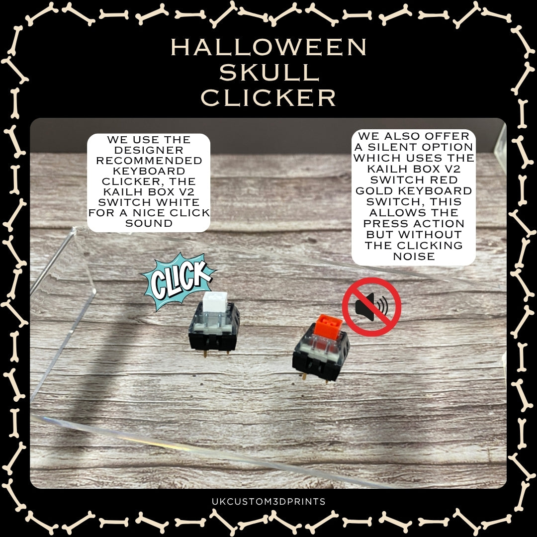 3D Printed Halloween Skull Clicker