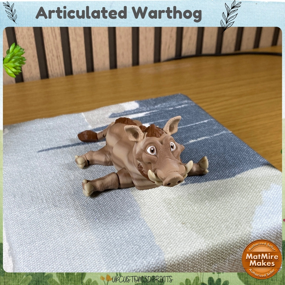 3D Printed - Articulated Warthog