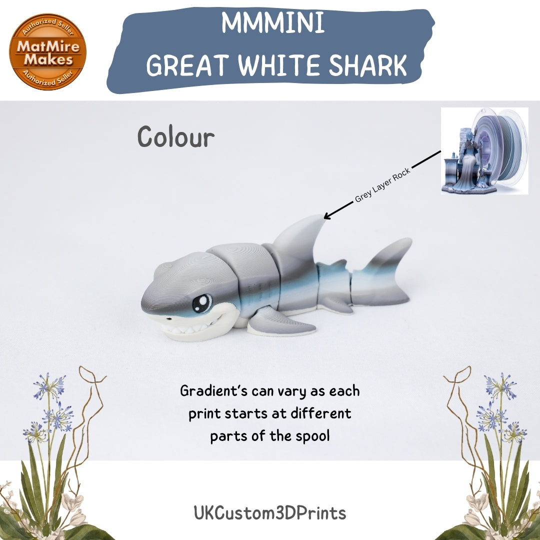MMMini Great White Shark Fidget - Optional Keychain