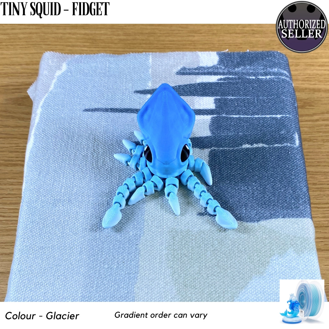 3D Printed Tiny Squid - Articulated - Fidget Gift