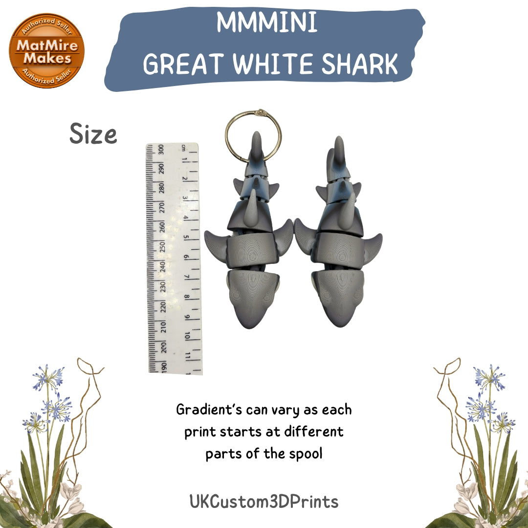 MMMini Great White Shark Fidget - Optional Keychain