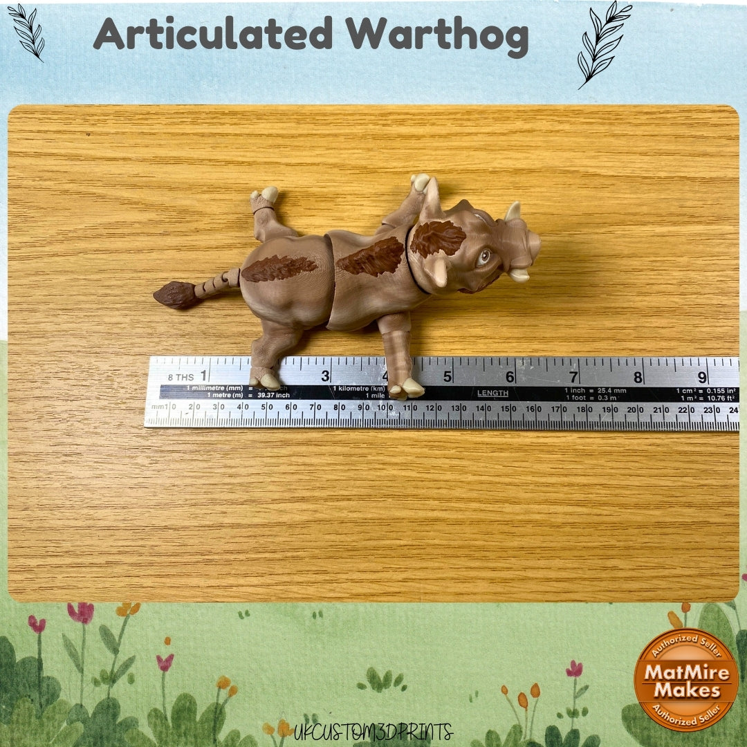 3D Printed - Articulated Warthog