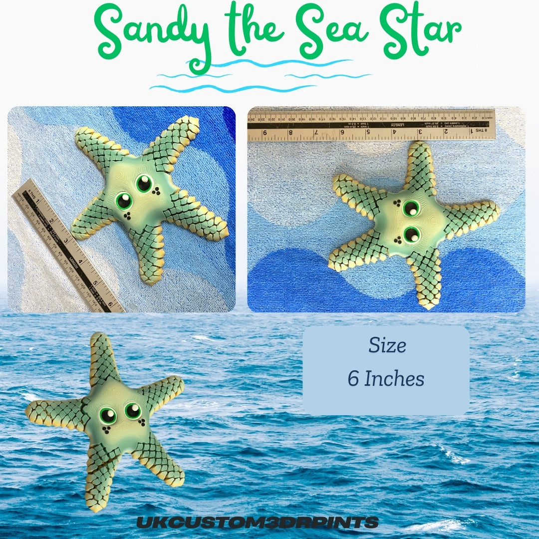 Sandy the Sea Star - 3D Printed Articulated Fidget