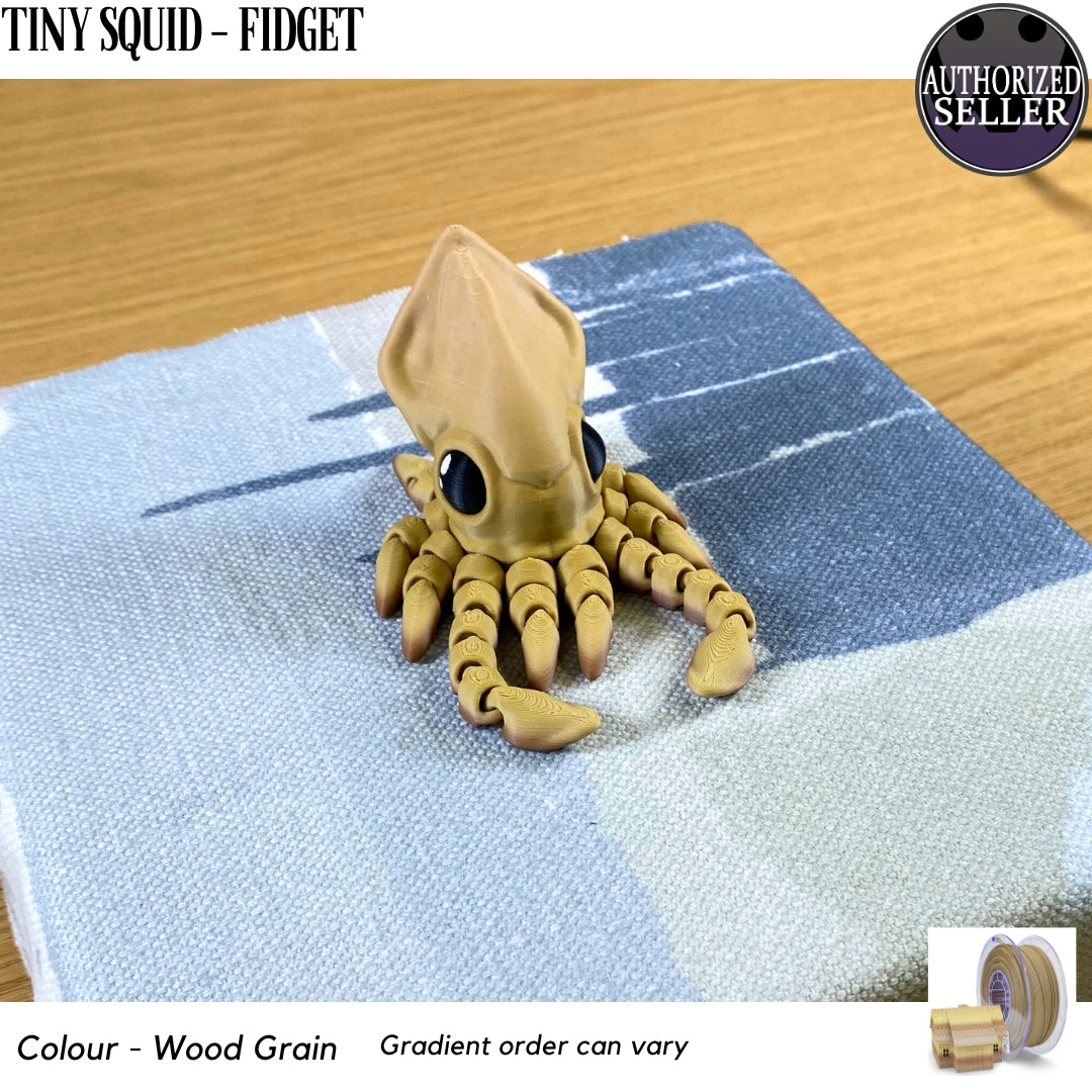 3D Printed Tiny Squid - Articulated - Fidget Gift
