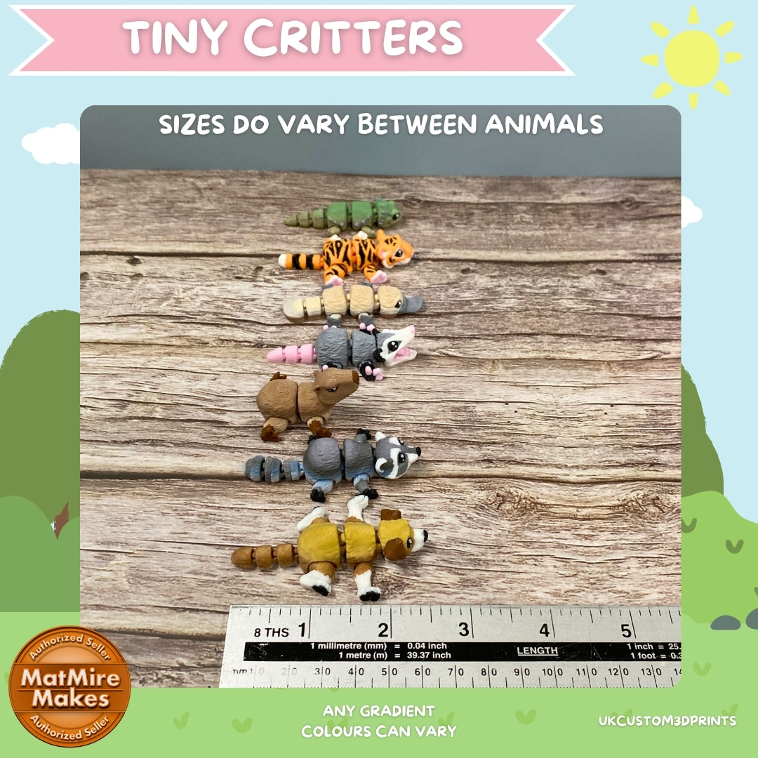 Tiny Critters Animal Fidgets - 3D Printed