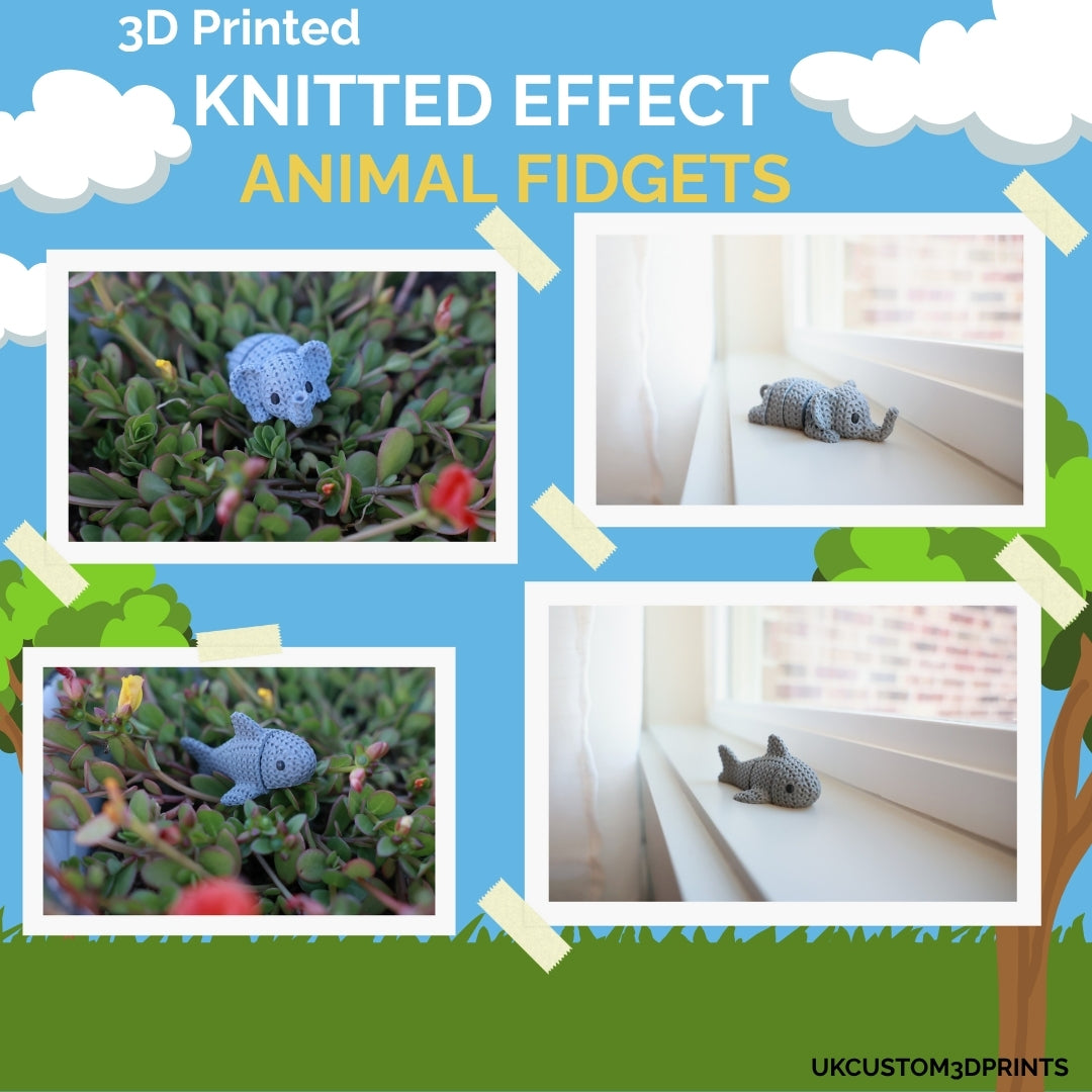 3D Printed Knitted Effect Animal Fidgets