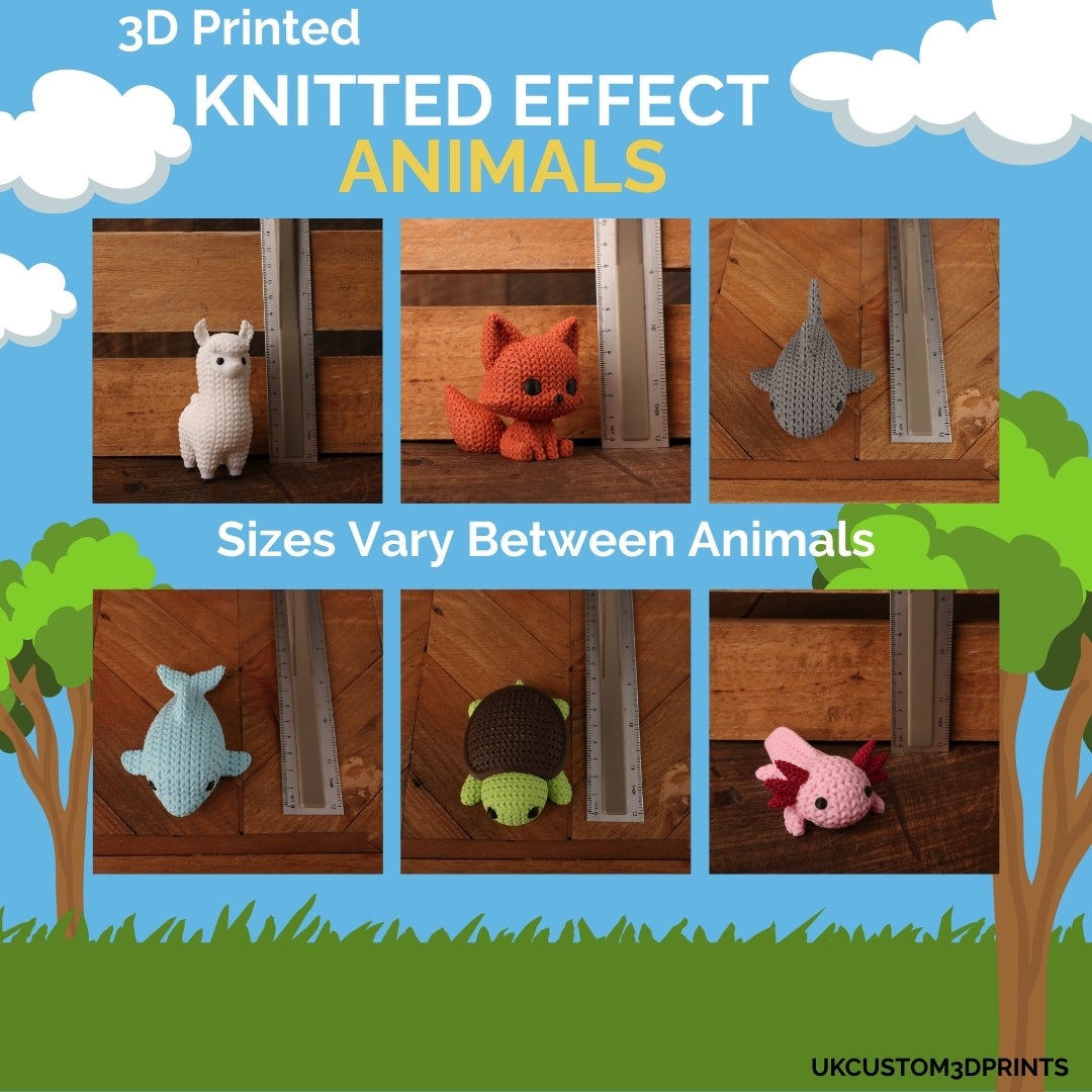 3D Printed Knitted Effect Animals - Ornaments