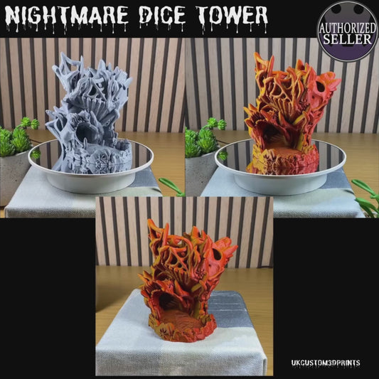 3D Printed Nightmare Dice Tower