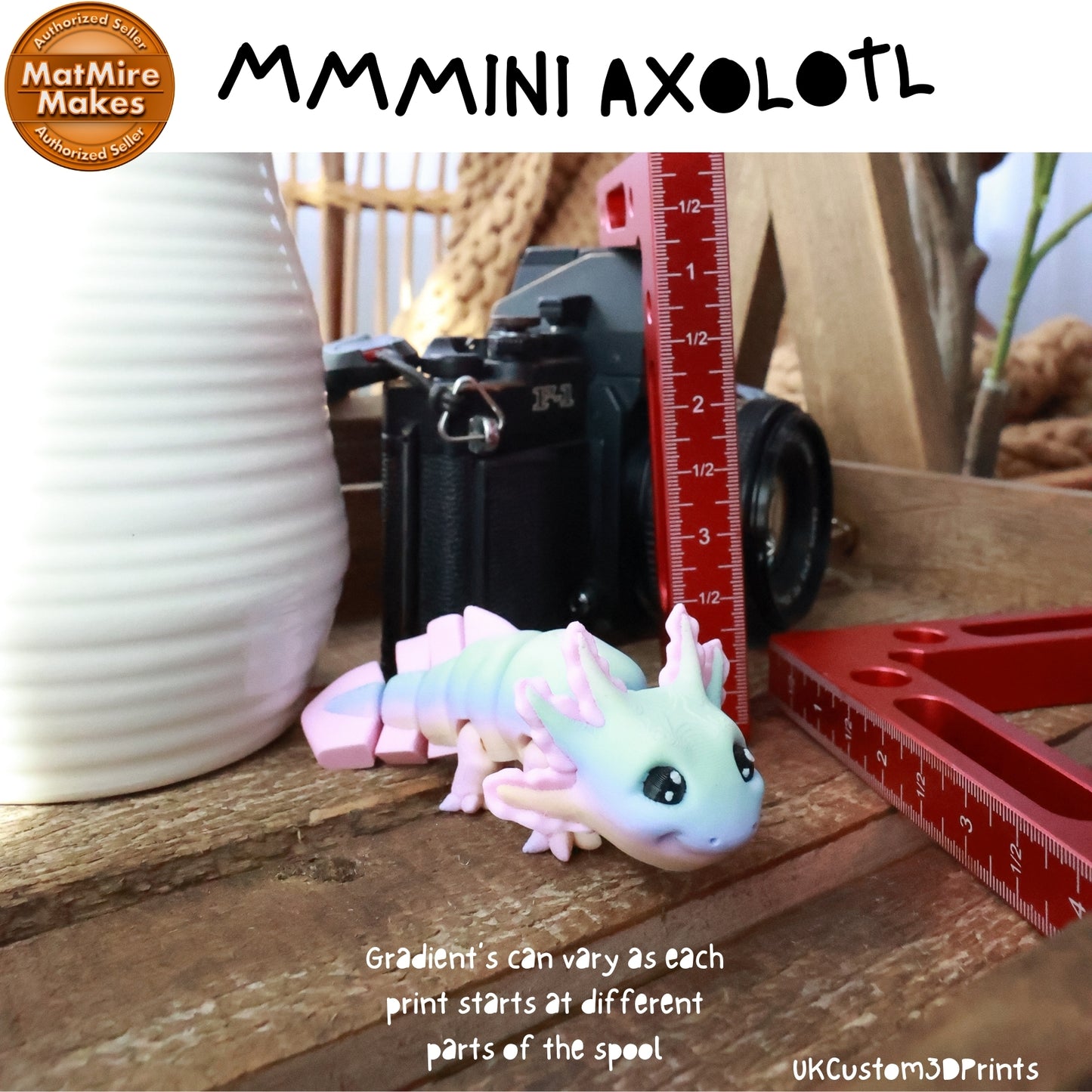 MMMini Axolotl Fidget - Optional Keychain