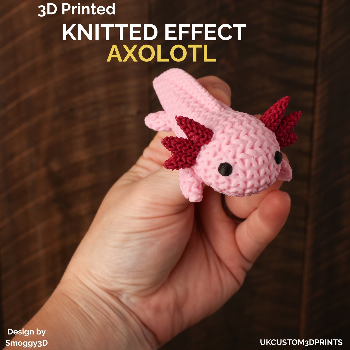 3D Printed Axolotl - Knitted Effect
