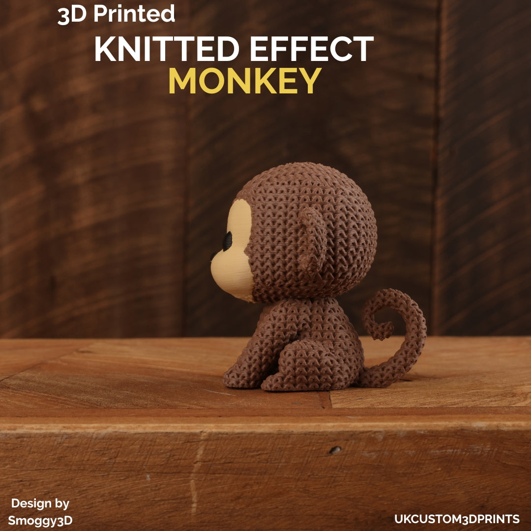 3D Printed Monkey - Knitted Effect
