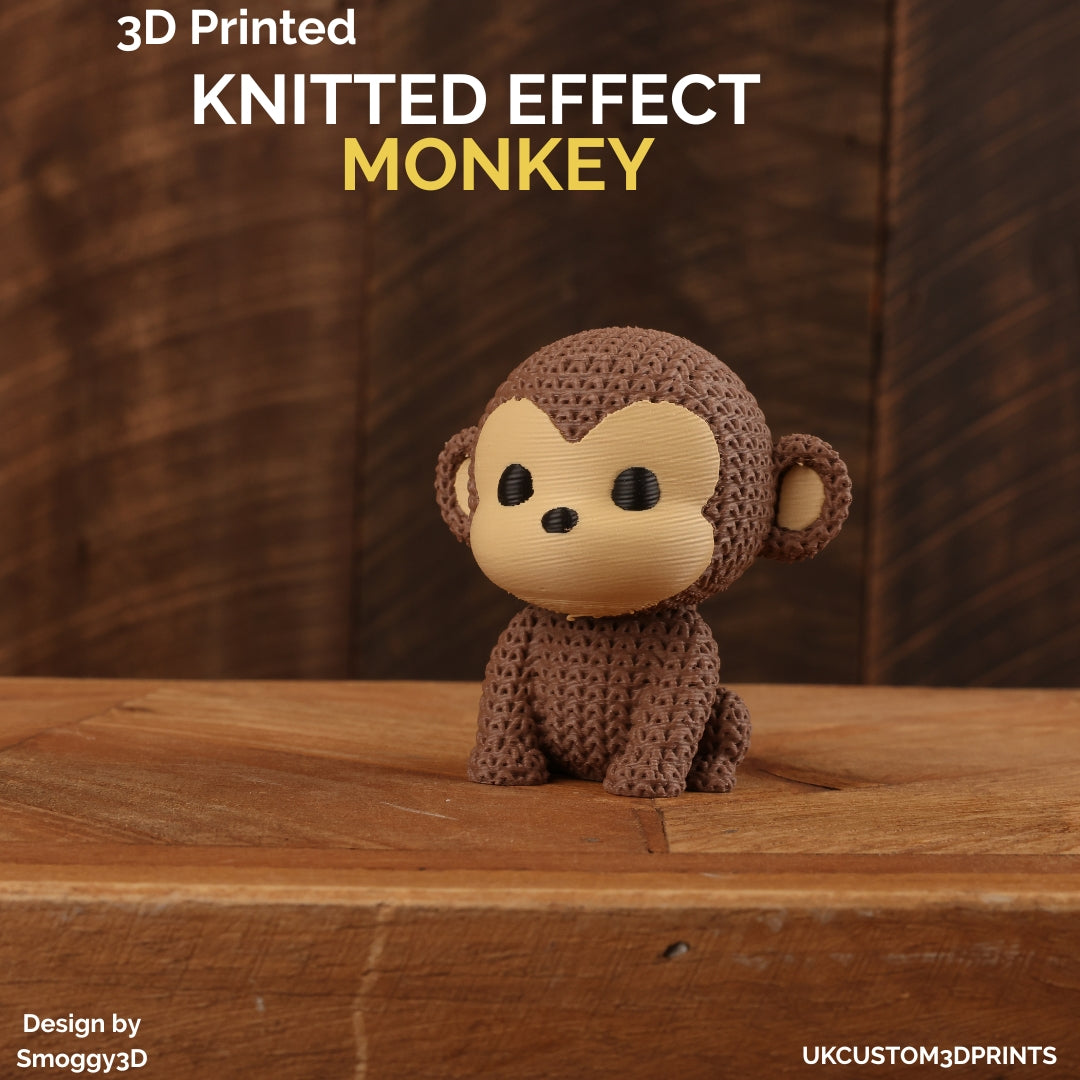 3D Printed Monkey - Knitted Effect