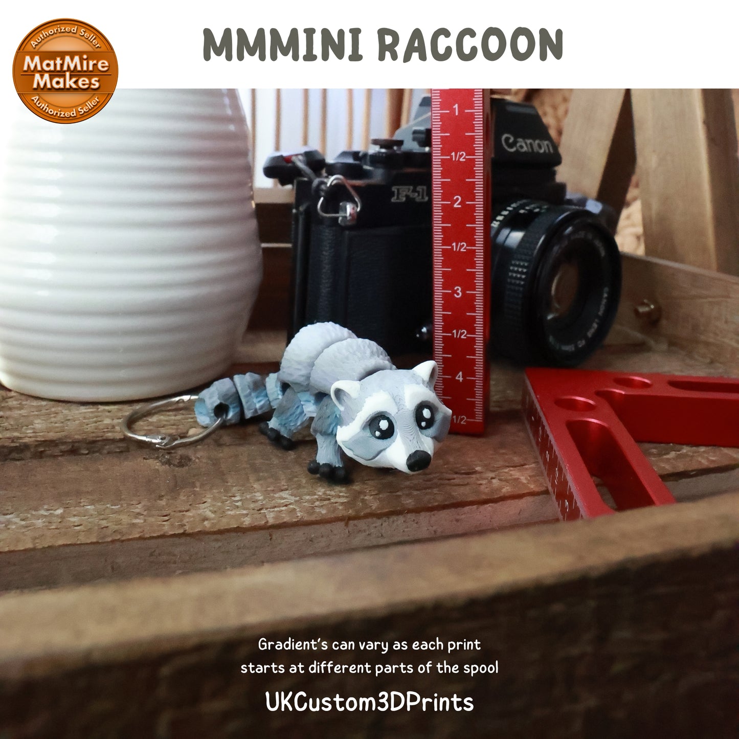 MMMini Raccoon Fidget - Optional Keychain