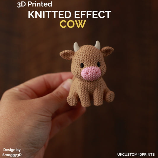 3D Printed Cow - Knitted Effect