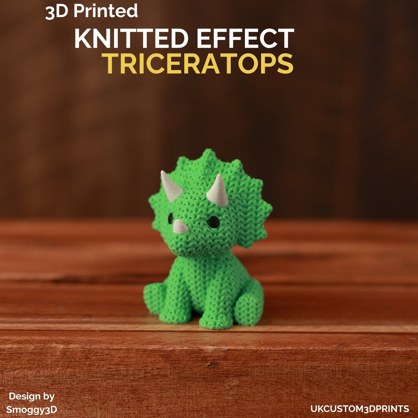 3D Printed Triceratops - Knitted Effect