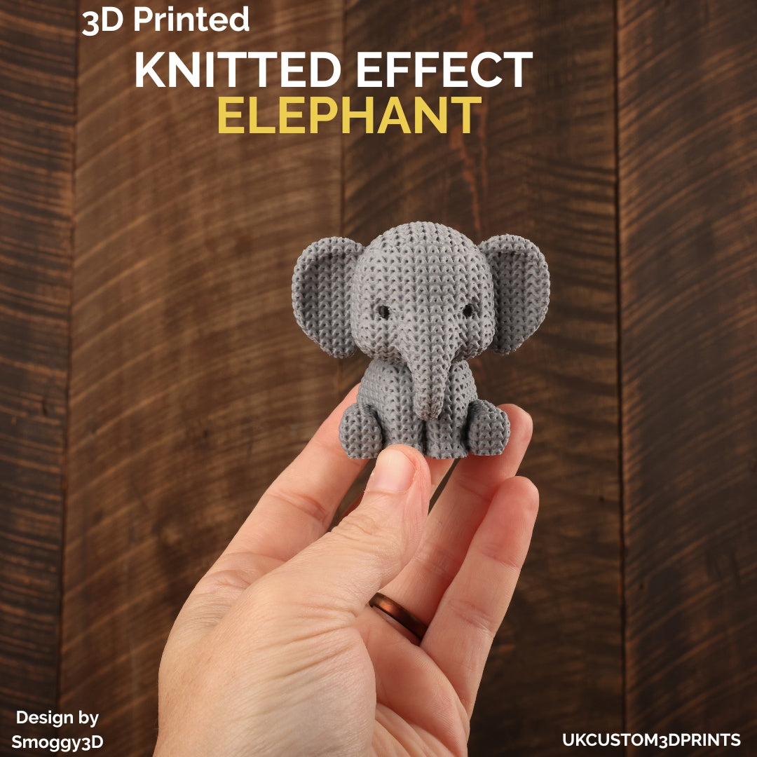 3D Printed Elephant - Knitted Effect