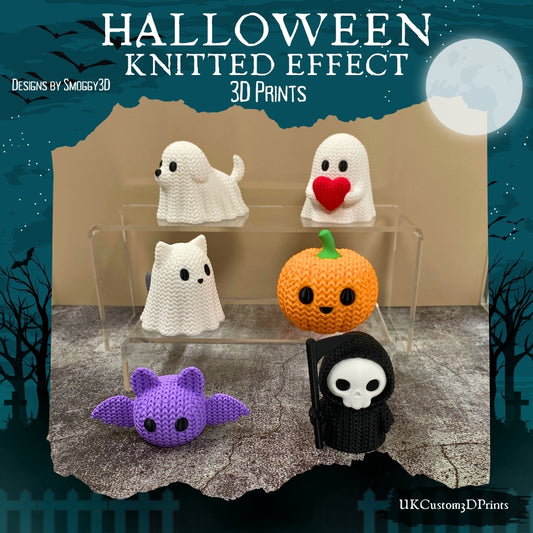 3D Printed Halloween Knitted Effect - Ornaments