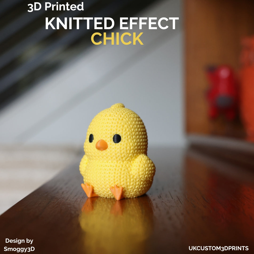 3D Printed Chick - Knitted Effect