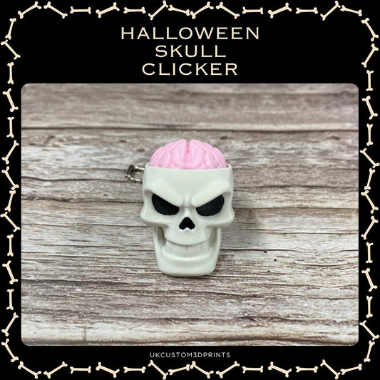 3D Printed Halloween Skull Clicker
