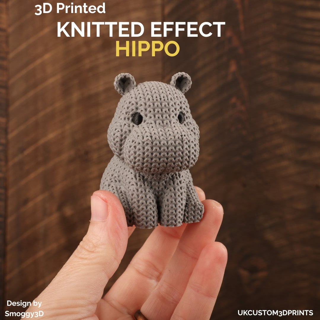 3D Printed Hippo - Knitted Effect