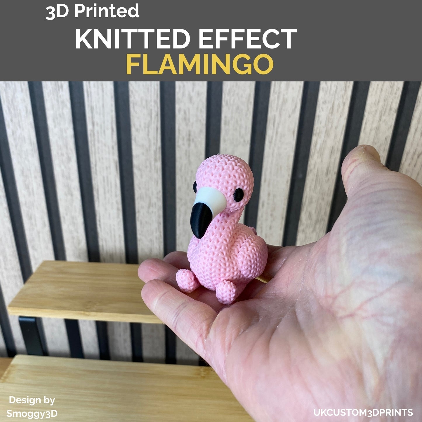3D Printed Flamingo - Knitted Effect